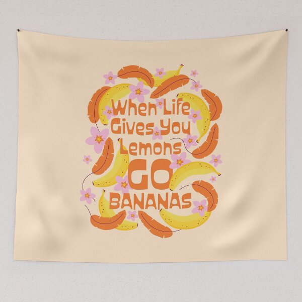 Item preview, Go Bananas Illustrated Quote designed and sold by EliveraDesigns.