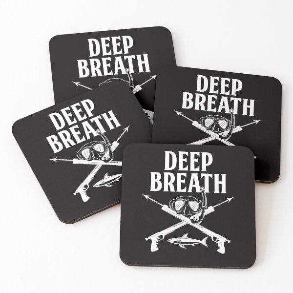 Item preview, Deep Breath Spearfishing Freediving Fishing Fish Spearfisher designed and sold by TomGiantDesigns.