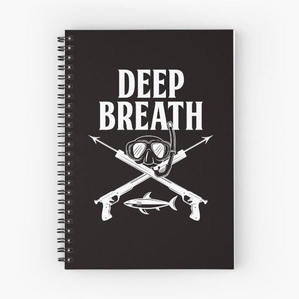 Item preview, Deep Breath Spearfishing Freediving Fishing Fish Spearfisher designed and sold by TomGiantDesigns.