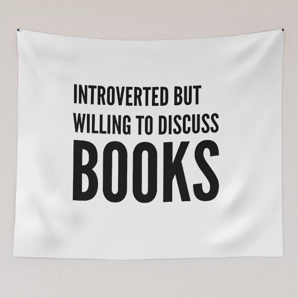 Item preview, Introverted But Willing To Discuss BOOKS designed and sold by badretop.