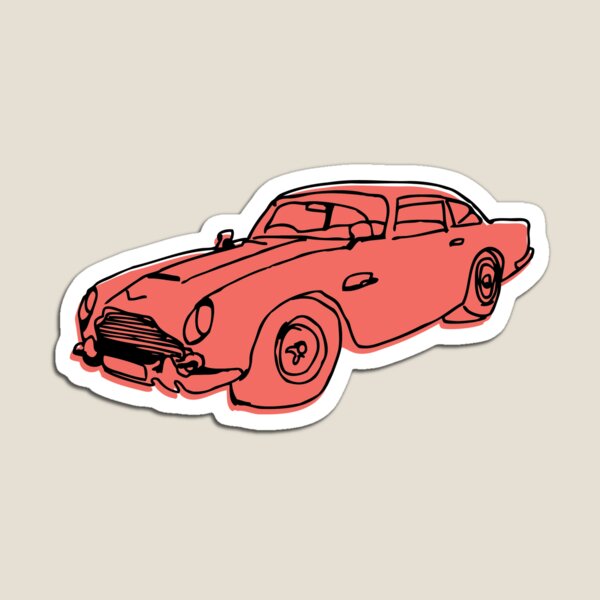 Hello Red Aston Martin DB5 Magnet