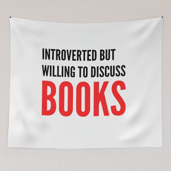 Item preview,  Introverted But Willing To Discuss BOOKS designed and sold by badretop.