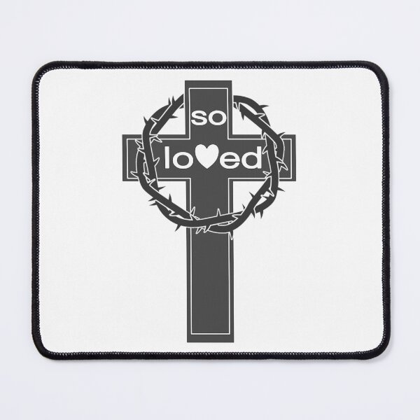 Item preview, Christian Design - So Loved - with Cross and Crown of Thorns designed and sold by simplydesignart.