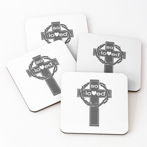 Item preview, Christian Design - So Loved - with Cross and Crown of Thorns designed and sold by simplydesignart.