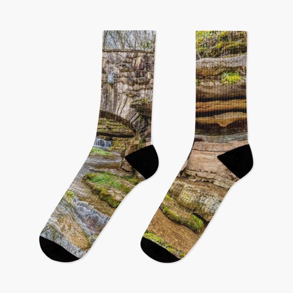 Item preview, Ozarks Waterfall Under Bridge designed and sold by mljdwhite.