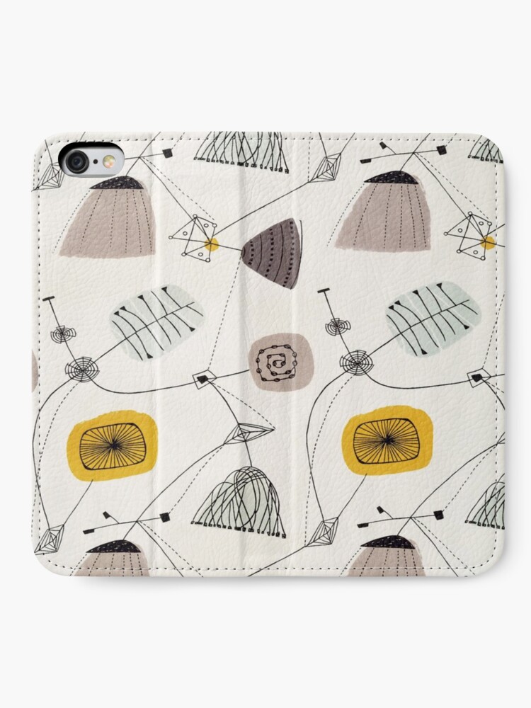Alternate view of Mid Century Modern, Retro Pattern iPhone Wallet