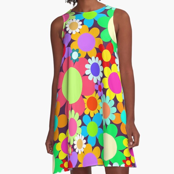 Item preview, Retro Flat Floral Daisy Field Background designed and sold by Prawny.
