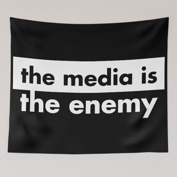 Item preview, The Media is the Enemy designed and sold by bone apart.