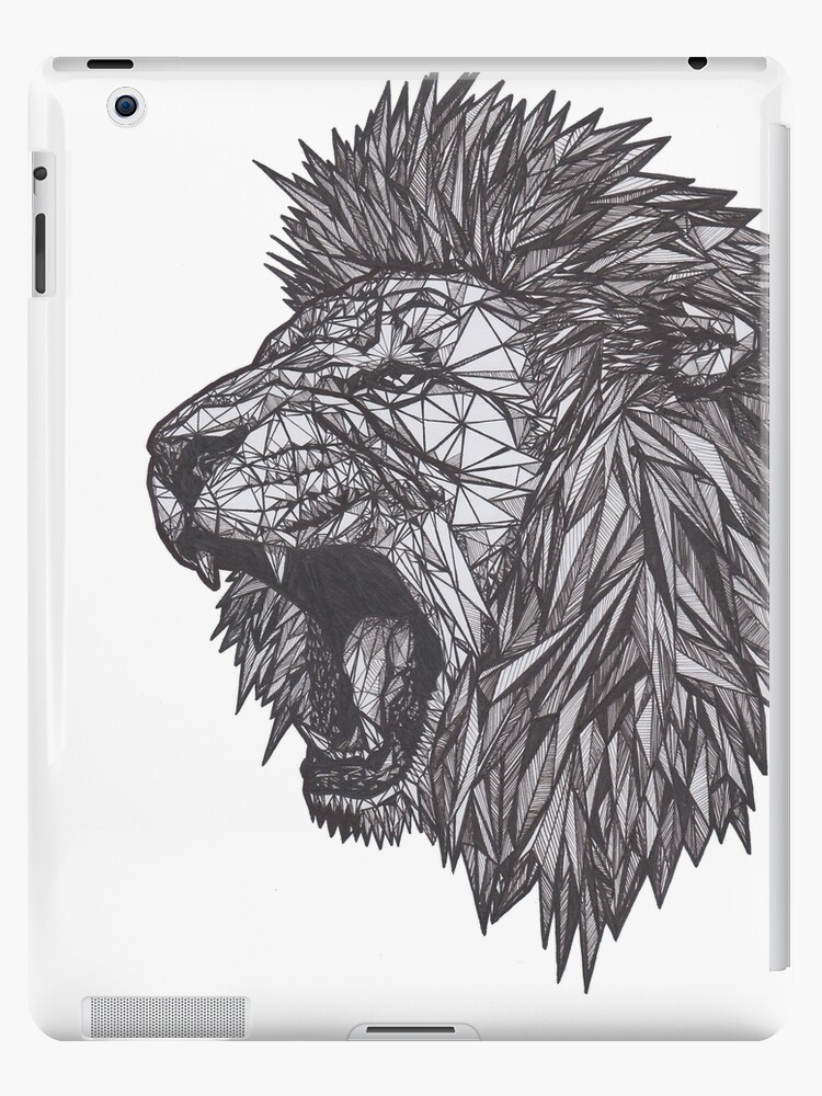 Coque Et Skin Adhesive Ipad Lion Geometrique Par Kieranstephens Redbubble