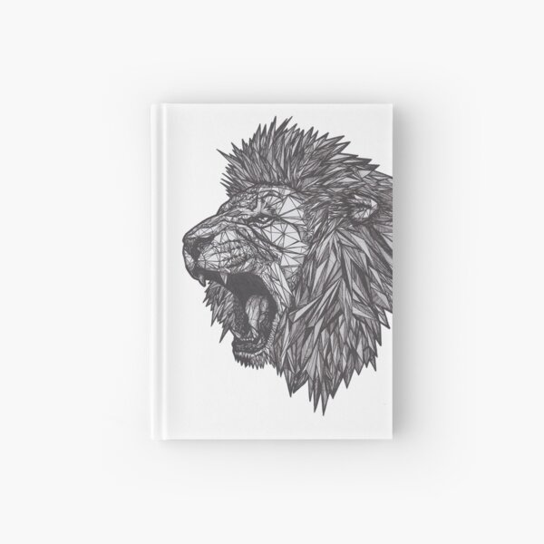 Geometric Lion Hardcover Journal