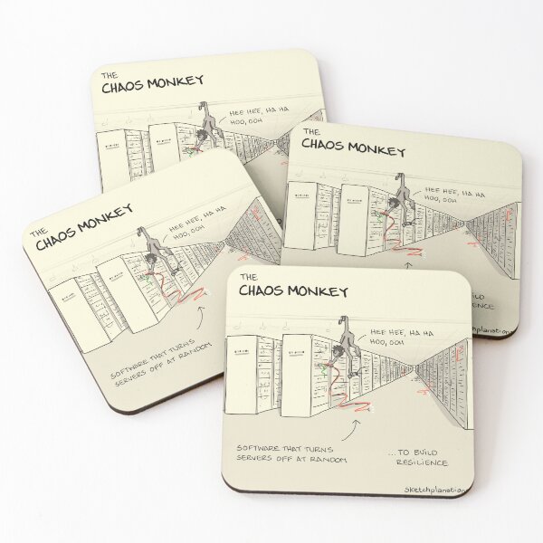 Item preview, Chaos monkey designed and sold by Sketchplanations.