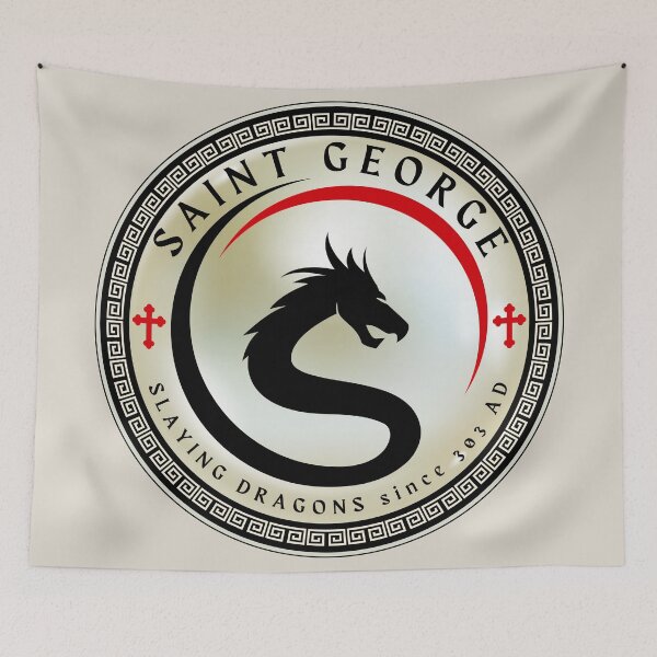 Item preview,  Slaying Dragons 303 AD Cream Black Red designed and sold by Yiorgos Designs.