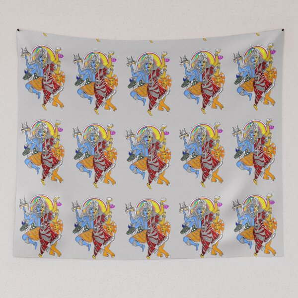 Item preview, Bright colorful Indian Shiva Shakti Union in  designed and sold by Richa Maurya.