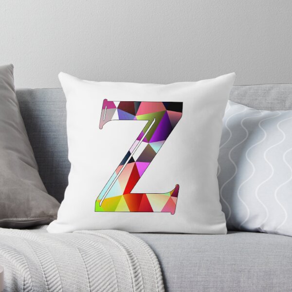 The Letter Z - Colorful Alphabet Graphic Throw Pillow