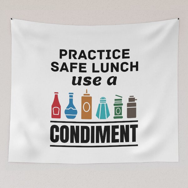 Item preview, Practice Safe Lunch Use a Condiment Funny Lunch Lady  designed and sold by jaygo.