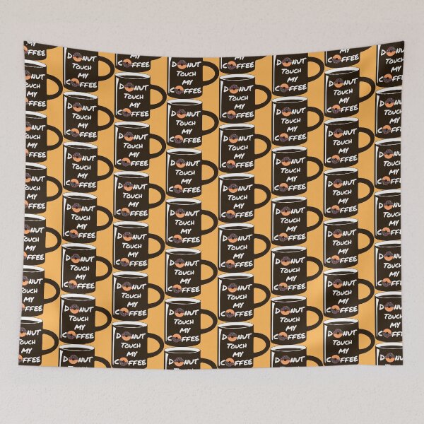 Item preview, Donut touch my coffee, coffee joke designed and sold by i-cottagedesign.