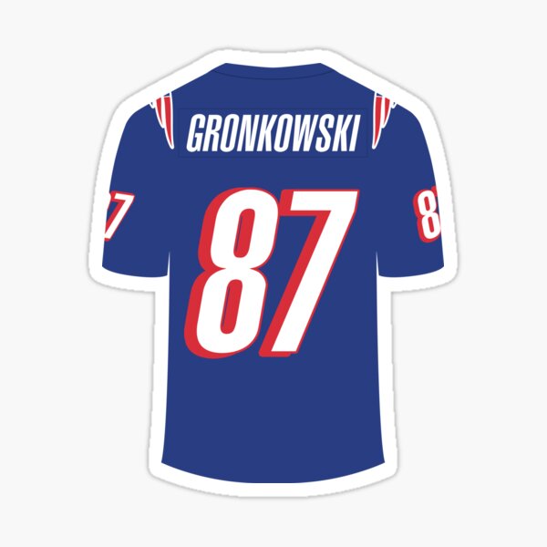 Rob Gronkowski Jersey Sticker for Sale by Tate Breeland