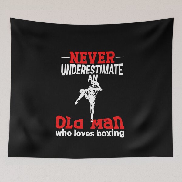 Item preview, never underestimate an old man who loves boxing designed and sold by NewAdventure.