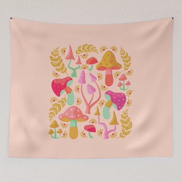 Item preview, Happy Fun Colorful Mushrooms designed and sold by EliveraDesigns.