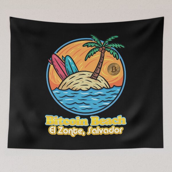 Item preview, Bitcoin Beach, El Zonte, El Salvador Coconut Tree designed and sold by johnta17.