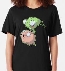 Gir riding his Pig Slim Fit T-Shirt