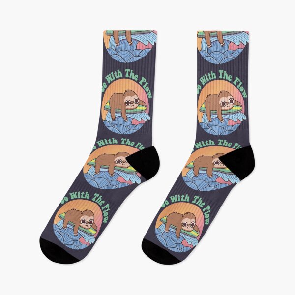 Item preview, Cute Sloth On Surfboard, Go With The Flow designed and sold by rustydoodle.
