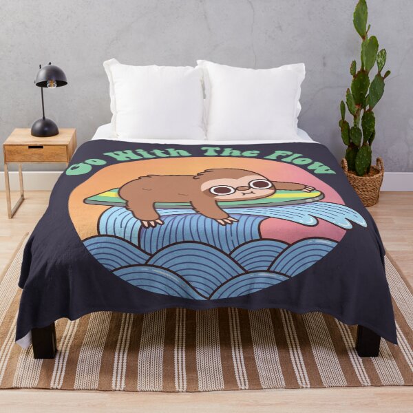 Item preview, Cute Sloth On Surfboard, Go With The Flow designed and sold by rustydoodle.