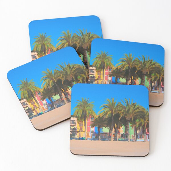 Item preview, Palm Trees and Colourful Houses Villjoyosa Spain Costa Blanca designed and sold by acceleratorhams.