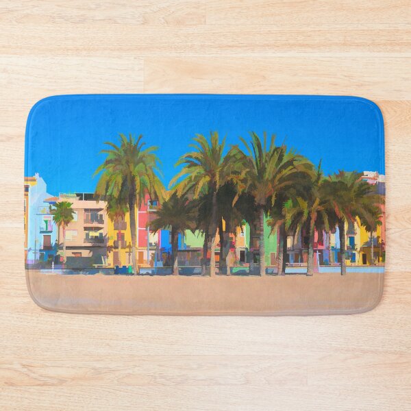 Item preview, Palm Trees and Colourful Houses Villjoyosa Spain Costa Blanca designed and sold by acceleratorhams.