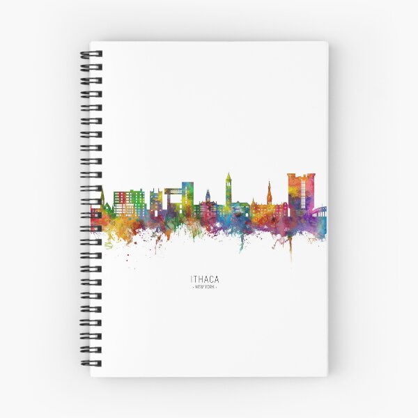 Aperçu de l'œuvre Ithaca New York Skyline créée et vendue par ArtPrints.