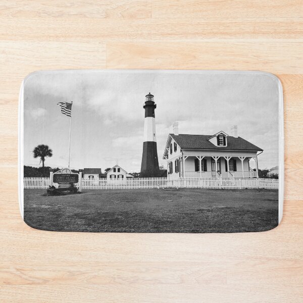 Item preview, Tybee Island Lighthouse Tybee Island Georgia Black And White designed and sold by LisaWootenPhoto.
