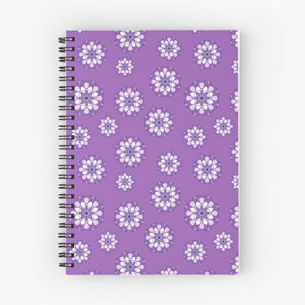 Item preview, Delicate Loopy Pink & White Flowers on a Purple Background designed and sold by MelindaLedsome.