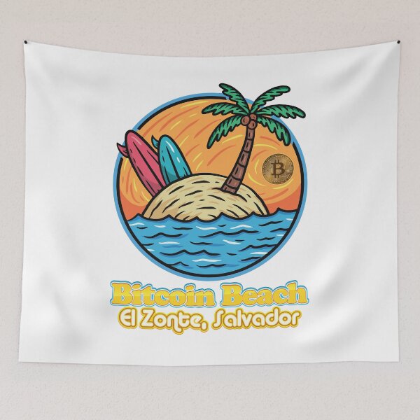 Item preview, Bitcoin Beach, El Zonte, El Salvador Coconut Tree - White designed and sold by johnta17.