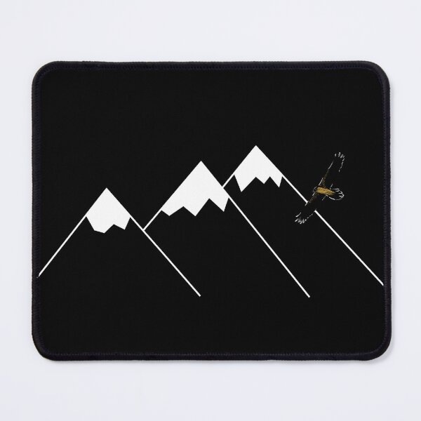 Item preview, Flying Bearded Vulture with mountains designed and sold by AndrasVasasArt.
