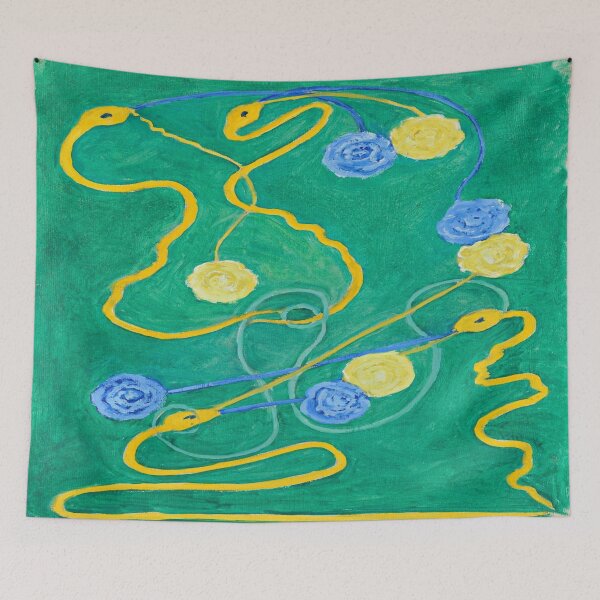 Item preview, Hilma Af Klint Chaos primordial, No.13, hilma af Klint abstract design, green yellow, blue designed and sold by Olivia-One.
