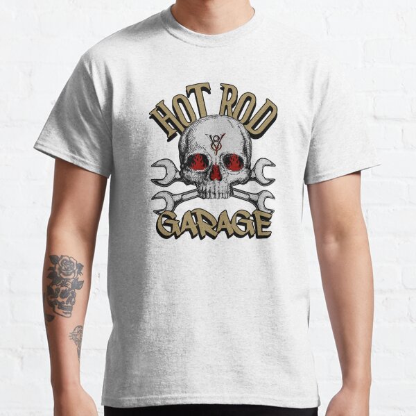 Hot Rod Garage - V8 - Skull Classic T-Shirt