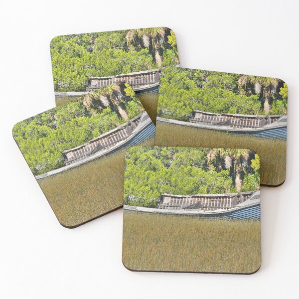Item preview, Abandoned Boat In The Marsh designed and sold by LisaWootenPhoto.