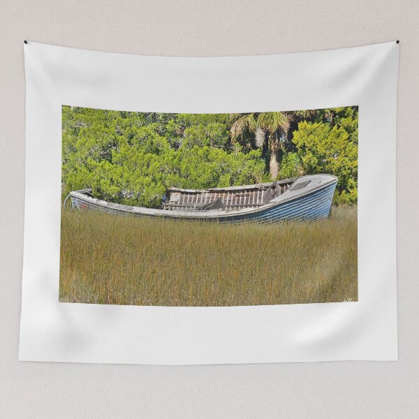 Item preview, Abandoned Boat In The Marsh designed and sold by LisaWootenPhoto.