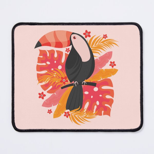 Item preview, Toucan with Tropical Leaves and Flowers designed and sold by EliveraDesigns.