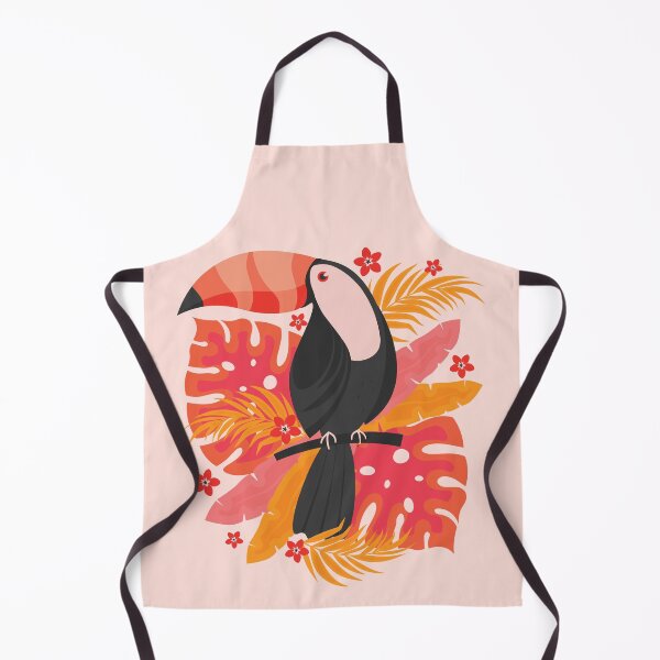 Item preview, Toucan with Tropical Leaves and Flowers designed and sold by EliveraDesigns.