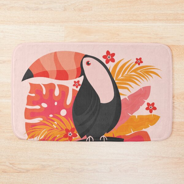 Item preview, Toucan with Tropical Leaves and Flowers designed and sold by EliveraDesigns.
