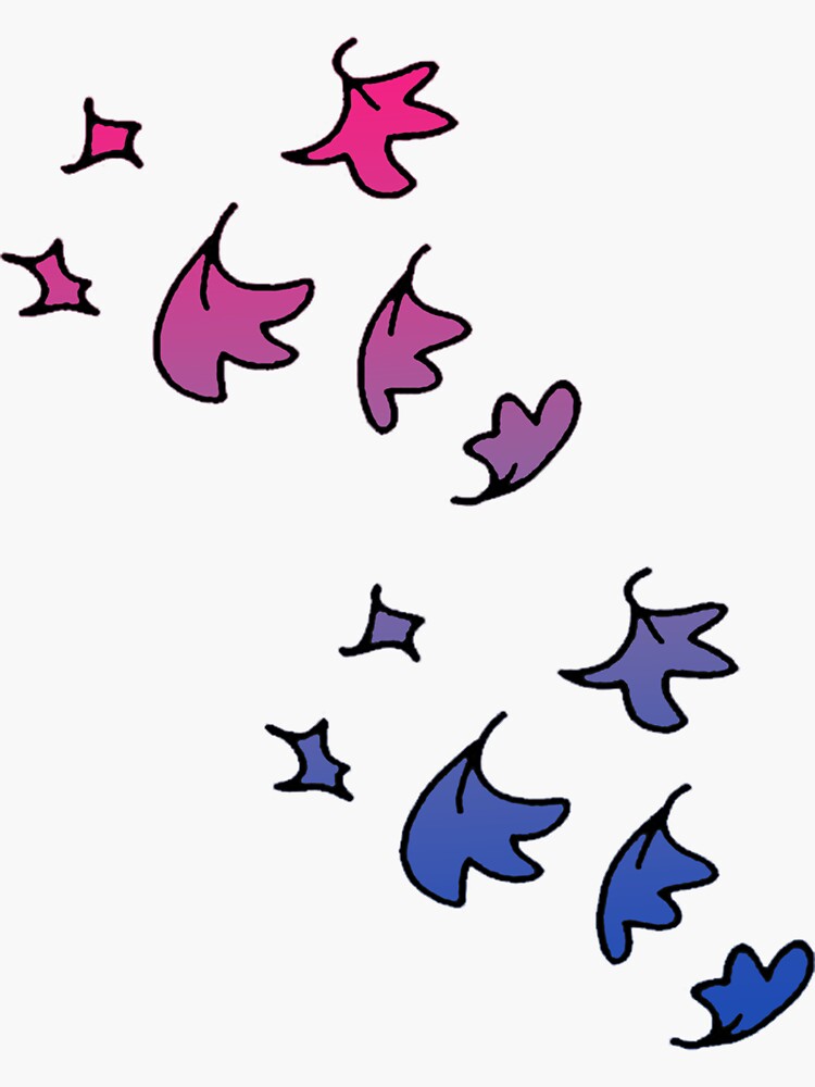 Imagen 3 de 3, Pegatina con la obra Hojas bisexuales Heartstopper, diseñada y vendida por Skeevy.
