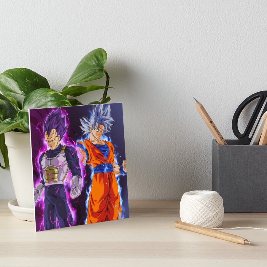 Goku Ultra Instinct And Vegeta Ultra Ego Art Board Print For Sale By