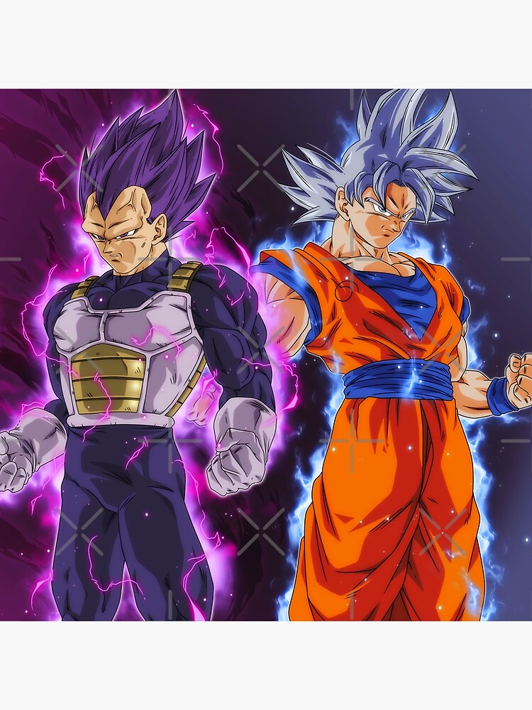 Goku ultra instinct and Vegeta ultra Ego Premium Matte Vertical