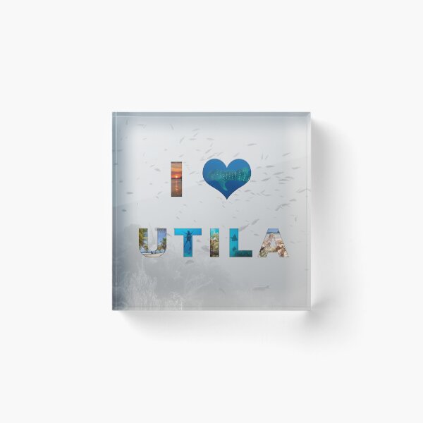 Item preview, I Heart Utila (White/Grey) designed and sold by Caitlin Chock.