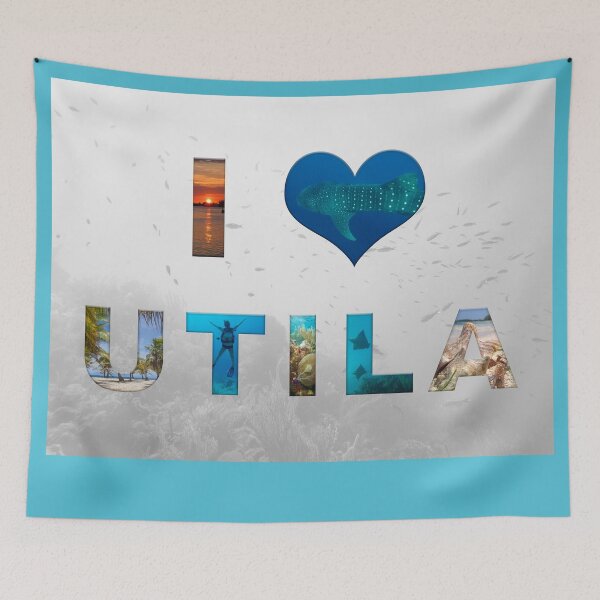 Item preview, I Heart Utila (White/Grey) designed and sold by Caitlin Chock.