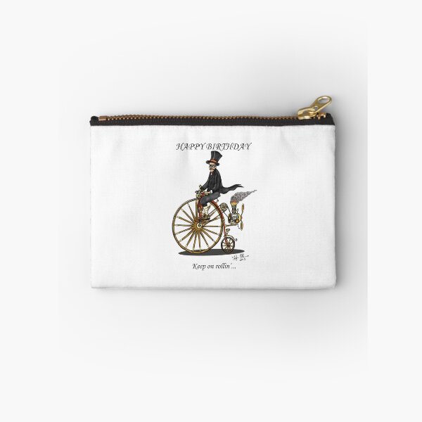 Item preview, STEAMPUNK PENNY FARTHING BICYCLE BIRTHDAY CARD designed and sold by squigglemonkey.