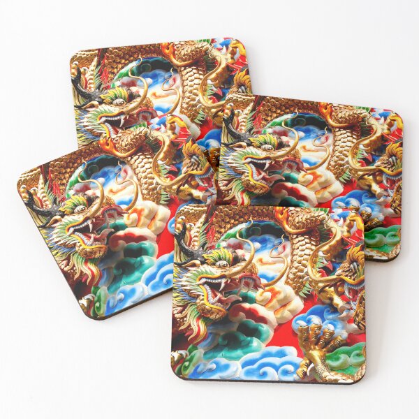 Item preview, Flying Dragon, Thai Dragon Temple, Mythological Art Print designed and sold by Amovar.