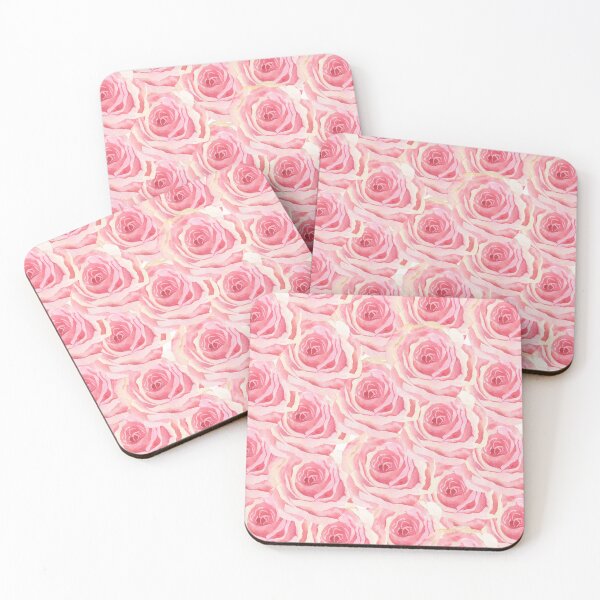 Item preview, Retro Floral Pink - Watercolor Rose Pattern designed and sold by JanviRamani.