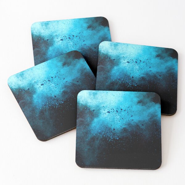 Item preview, Abstract Blue Powder Explosion Art Photography designed and sold by Amovar.